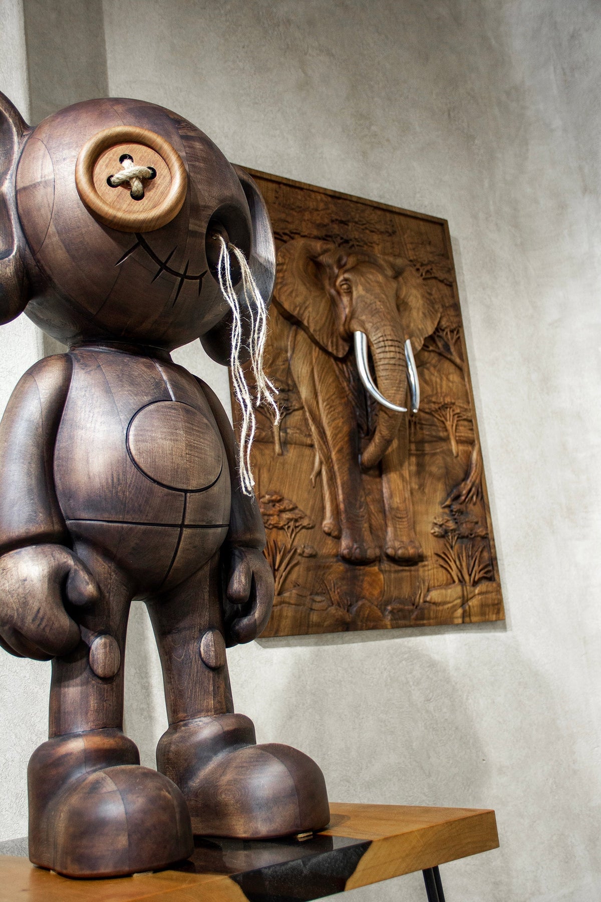 African Elephant 3D Wood Wall Relief – image 8