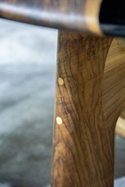 Sculptural Walnut and Epoxy Round Dining Table – image 6