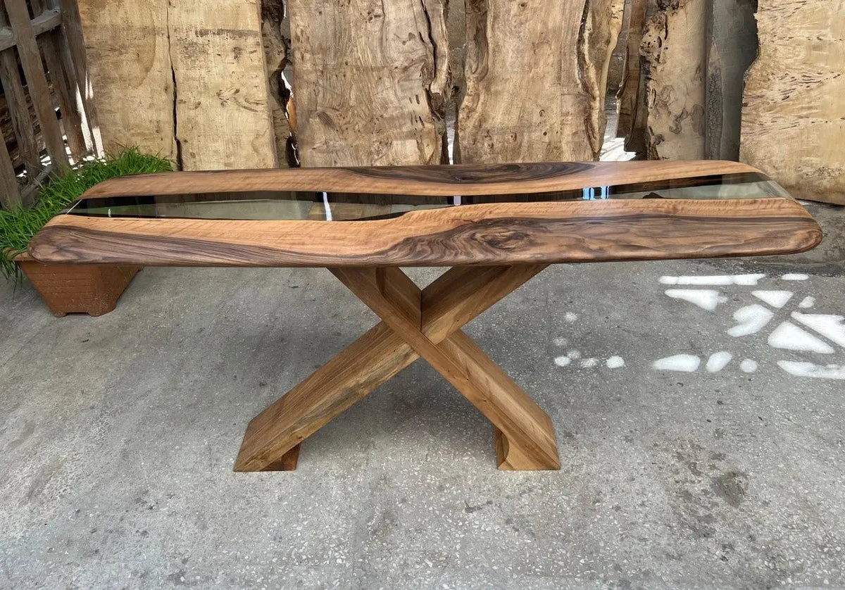 Handcrafted Solid Walnut Entryway Console Table – image 10