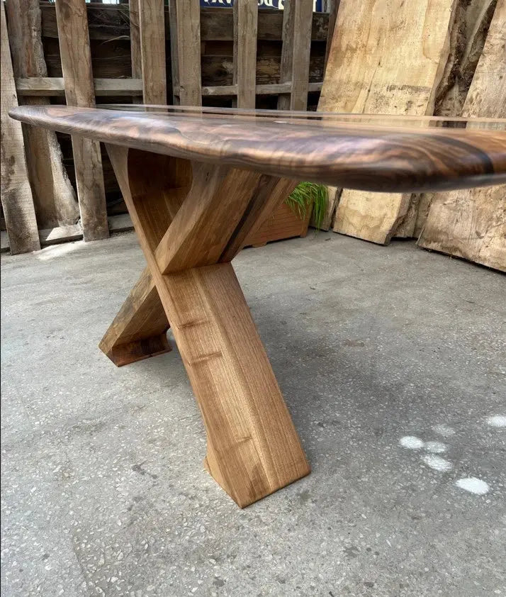 Handcrafted Solid Walnut Entryway Console Table – image 8