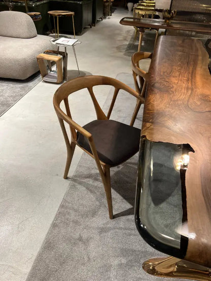 Italian-Style Solid Walnut Dining Chair – image 3