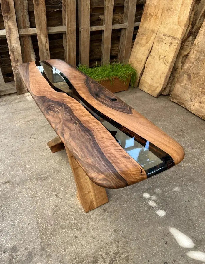 Handcrafted Solid Walnut Entryway Console Table – image 11
