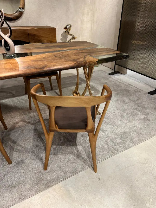 Italian-Style Solid Walnut Dining Chair – image 5