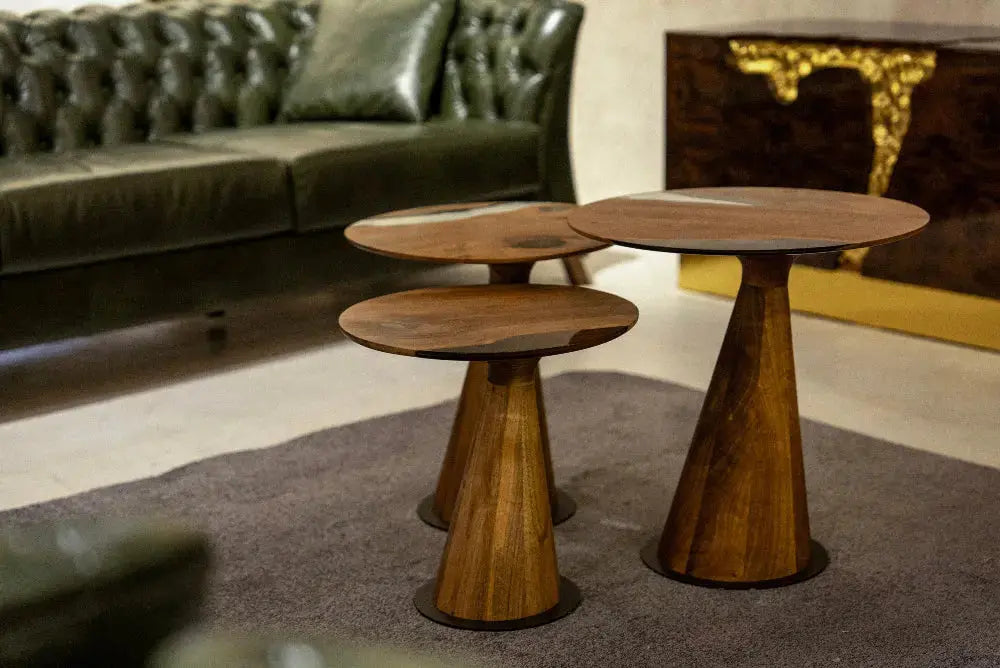 Zigzag Epoxy Resin Nesting Coffee Table Set – image 2