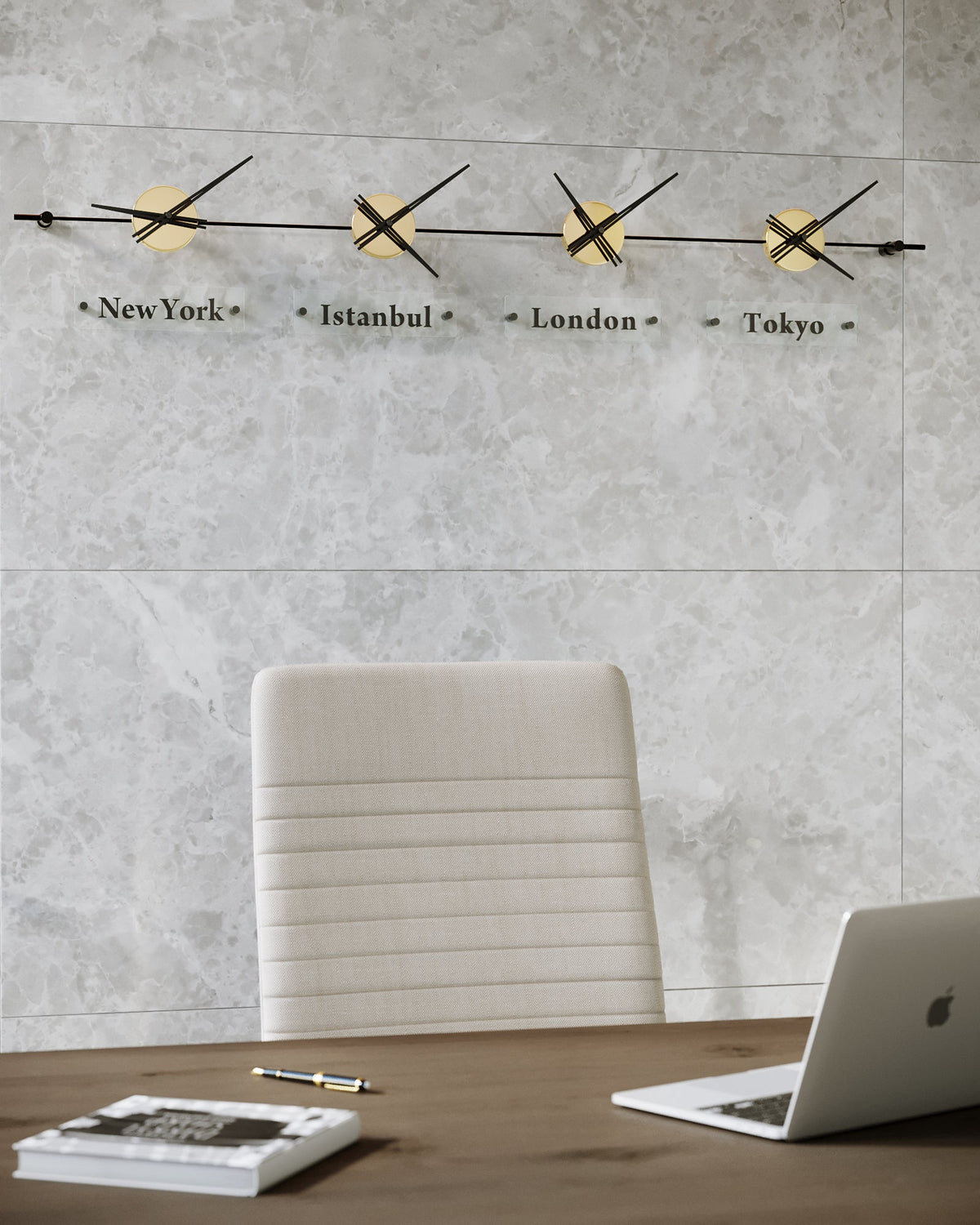 Mondo Panoramic World Time Zone Wall Clock – image 4