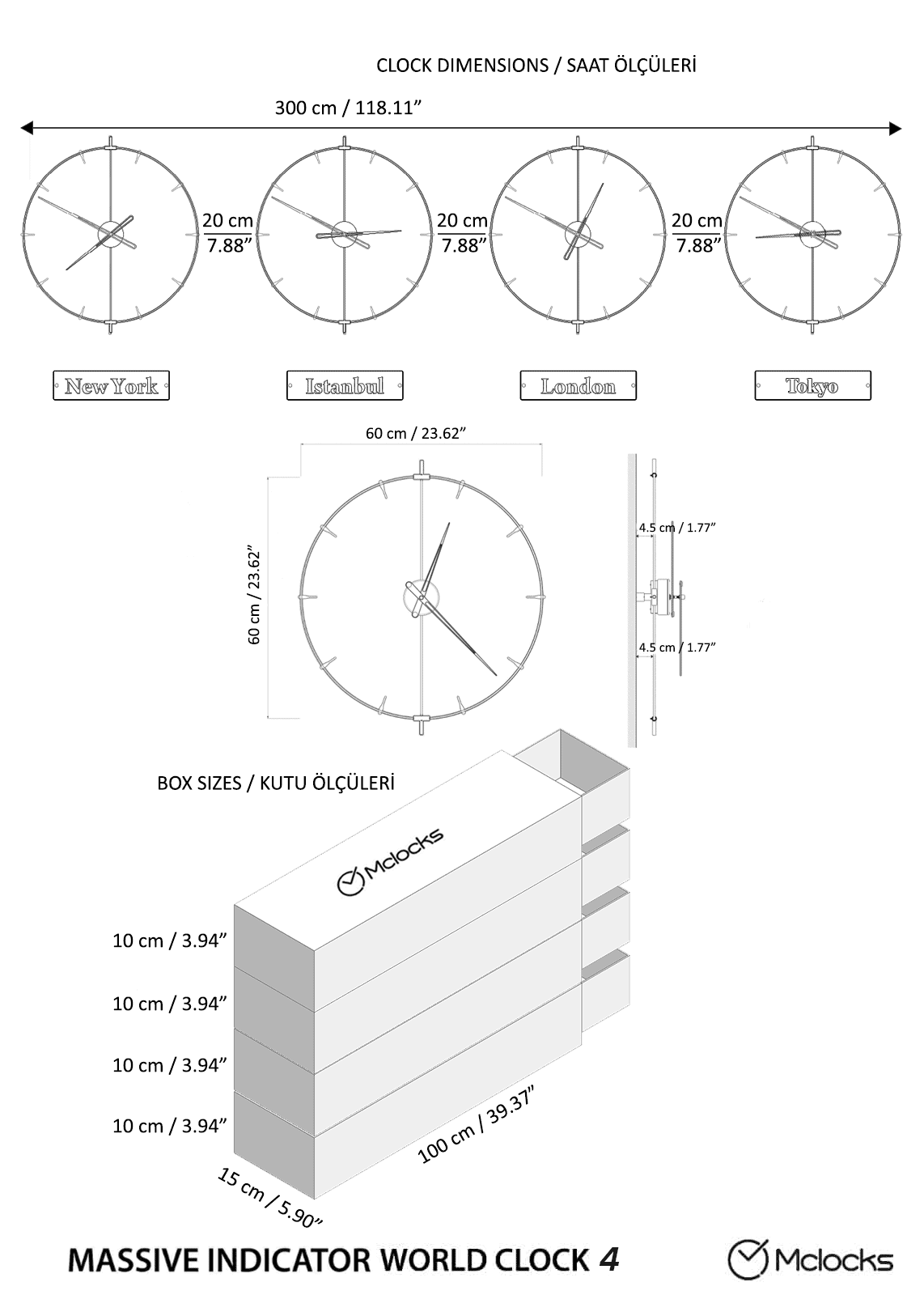 Massa Index World Time Zone Clock Set – image 32