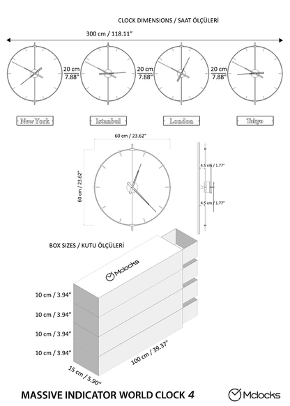 Massa Index World Time Zone Clock Set – image 32