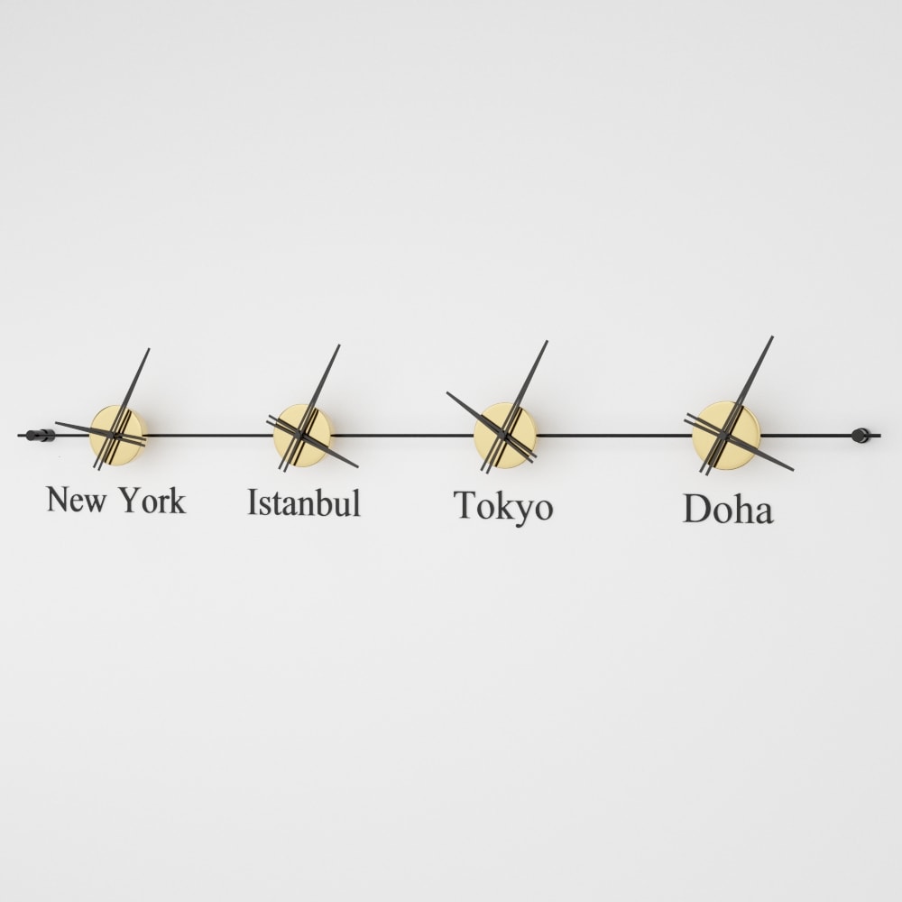 Mondo Panoramic World Time Zone Wall Clock – image 19