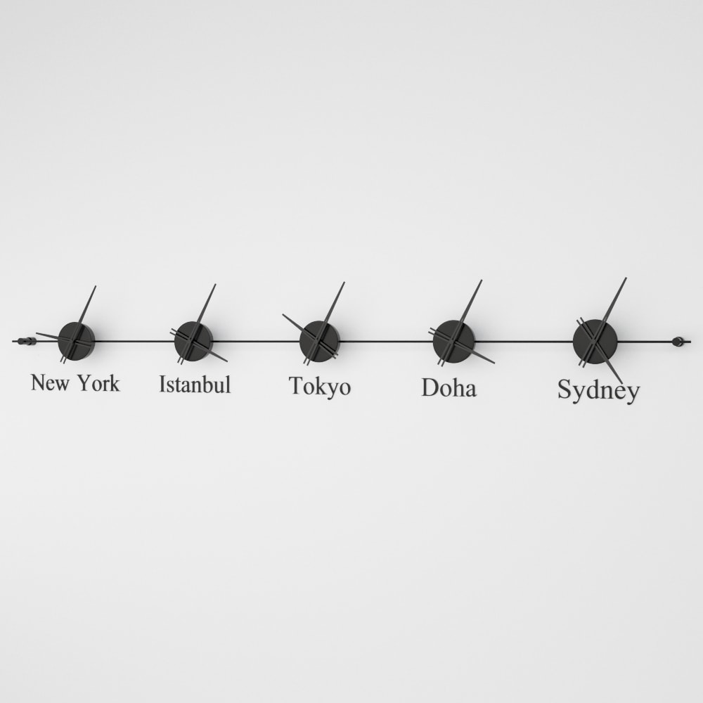 Mondo Panoramic World Time Zone Wall Clock – image 26