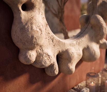 Organic Sculptural Wabi-Sabi Wall Mirror – image 3