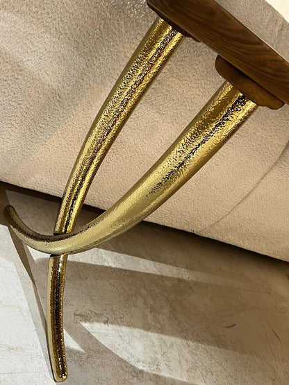 Walnut and Epoxy Console Table with Sculptural Base – image 7