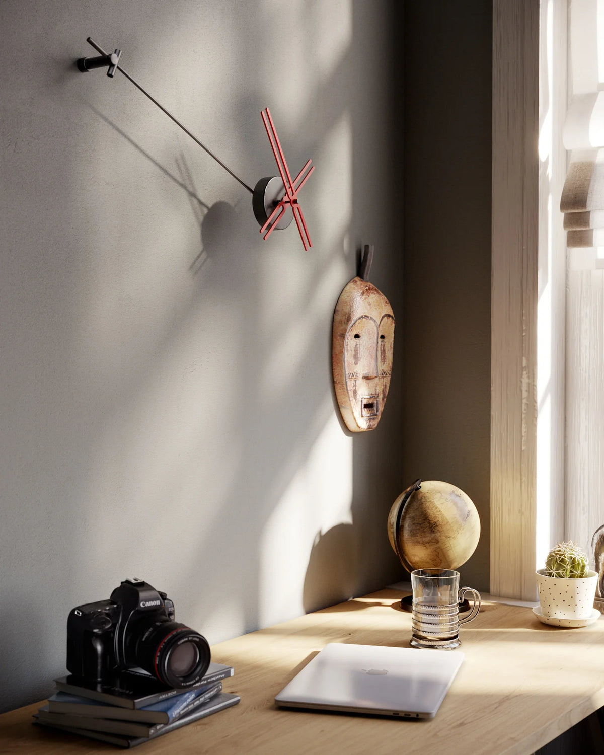 Gravita Sculptural Office Wall Clock – image 1