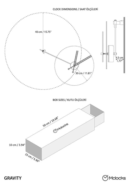 Gravita Sculptural Office Wall Clock – image 4