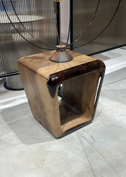 Resin Magazine Side Table and Stool – image 8