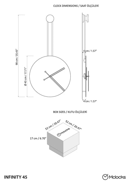 Infinita Metal Wall Clock with Rope Detail – image 7