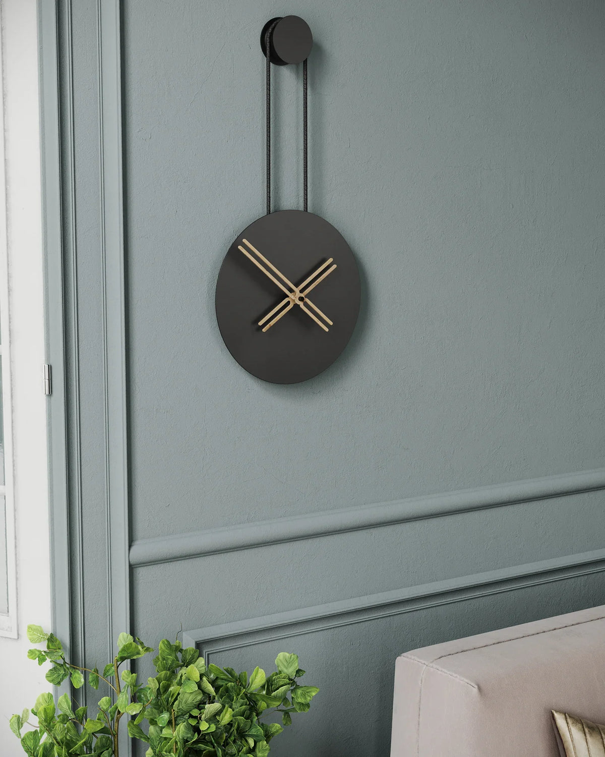 Infinita Metal Wall Clock with Rope Detail – image 6