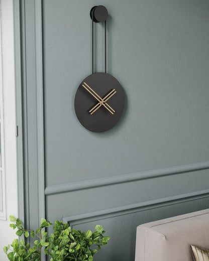 Infinita Metal Wall Clock with Rope Detail – image 6