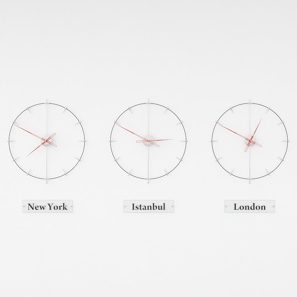 Massa Index World Time Zone Clock Set – image 13