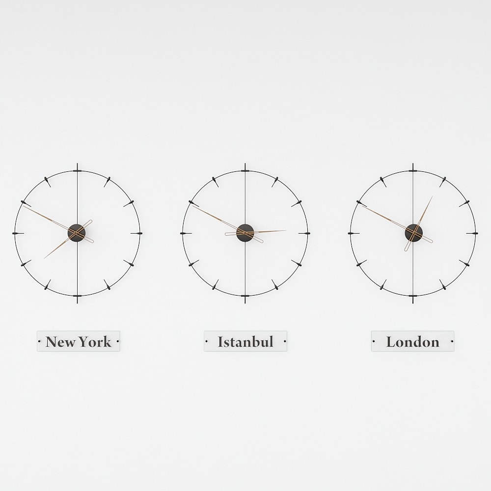 Massa Index World Time Zone Clock Set – image 7