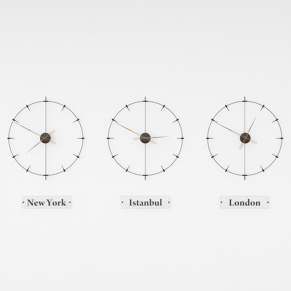 Massa Index World Time Zone Clock Set – image 6