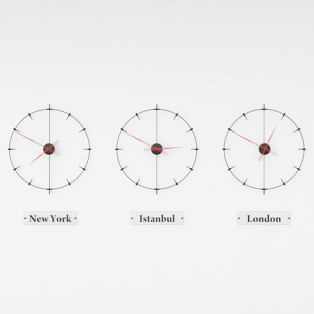 Massa Index World Time Zone Clock Set – image 5