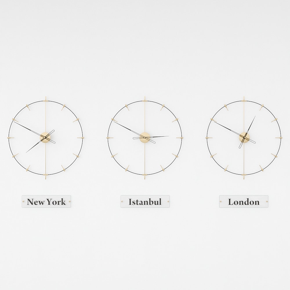 Massa Index World Time Zone Clock Set – image 8