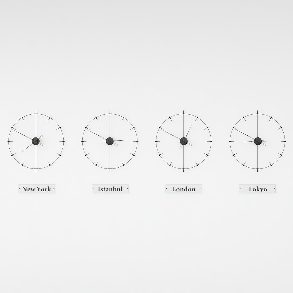 Massa Index World Time Zone Clock Set – image 16