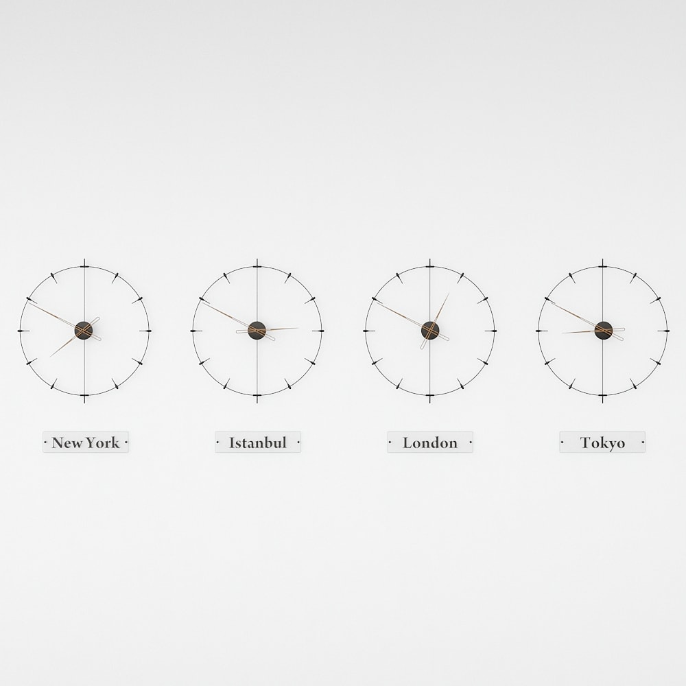 Massa Index World Time Zone Clock Set – image 30