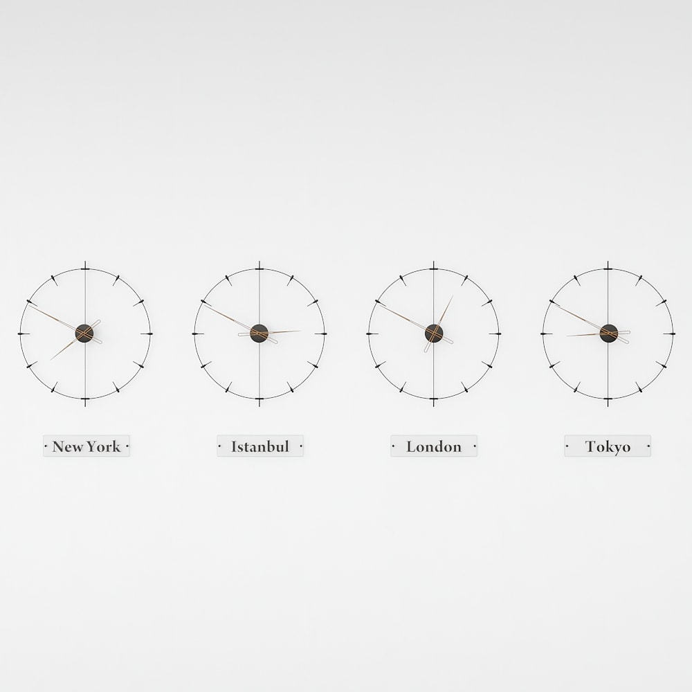Massa Index World Time Zone Clock Set – image 17