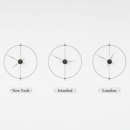 Massa World Time Zone Wall Clock Set – image 4