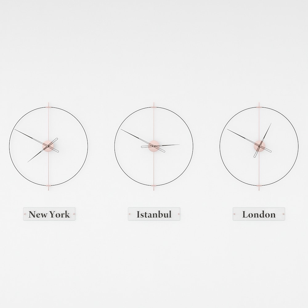 Massa World Time Zone Wall Clock Set – image 17