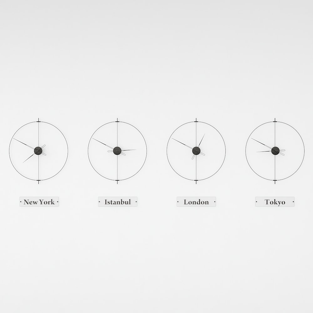 Massa World Time Zone Wall Clock Set – image 19