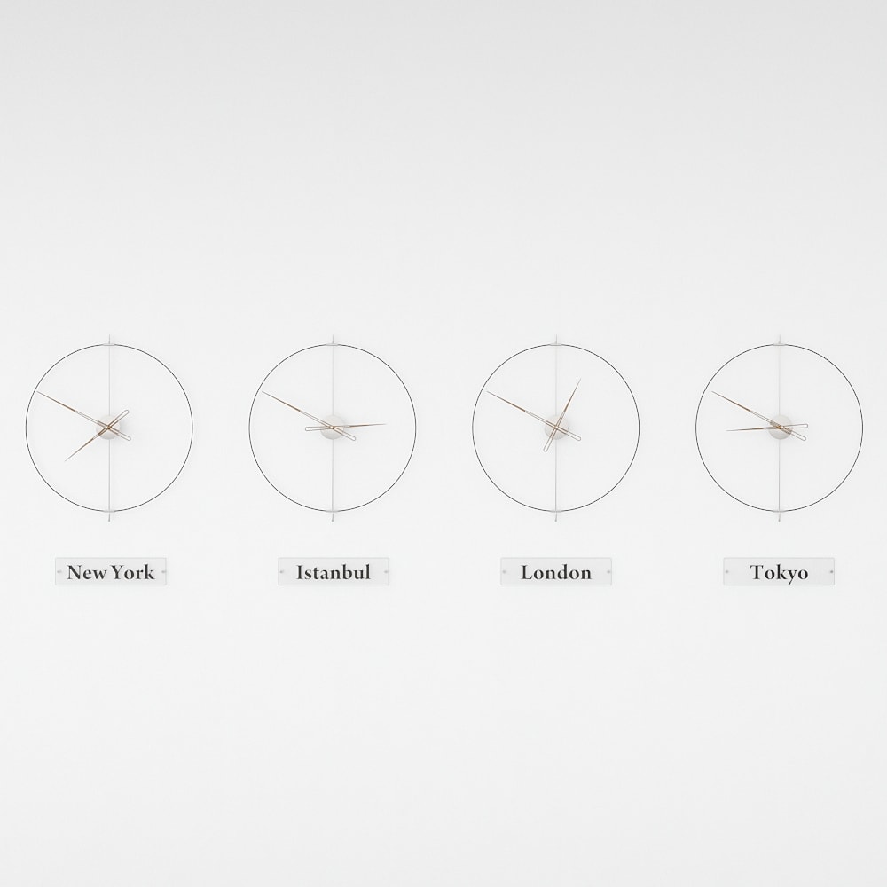 Massa World Time Zone Wall Clock Set – image 28