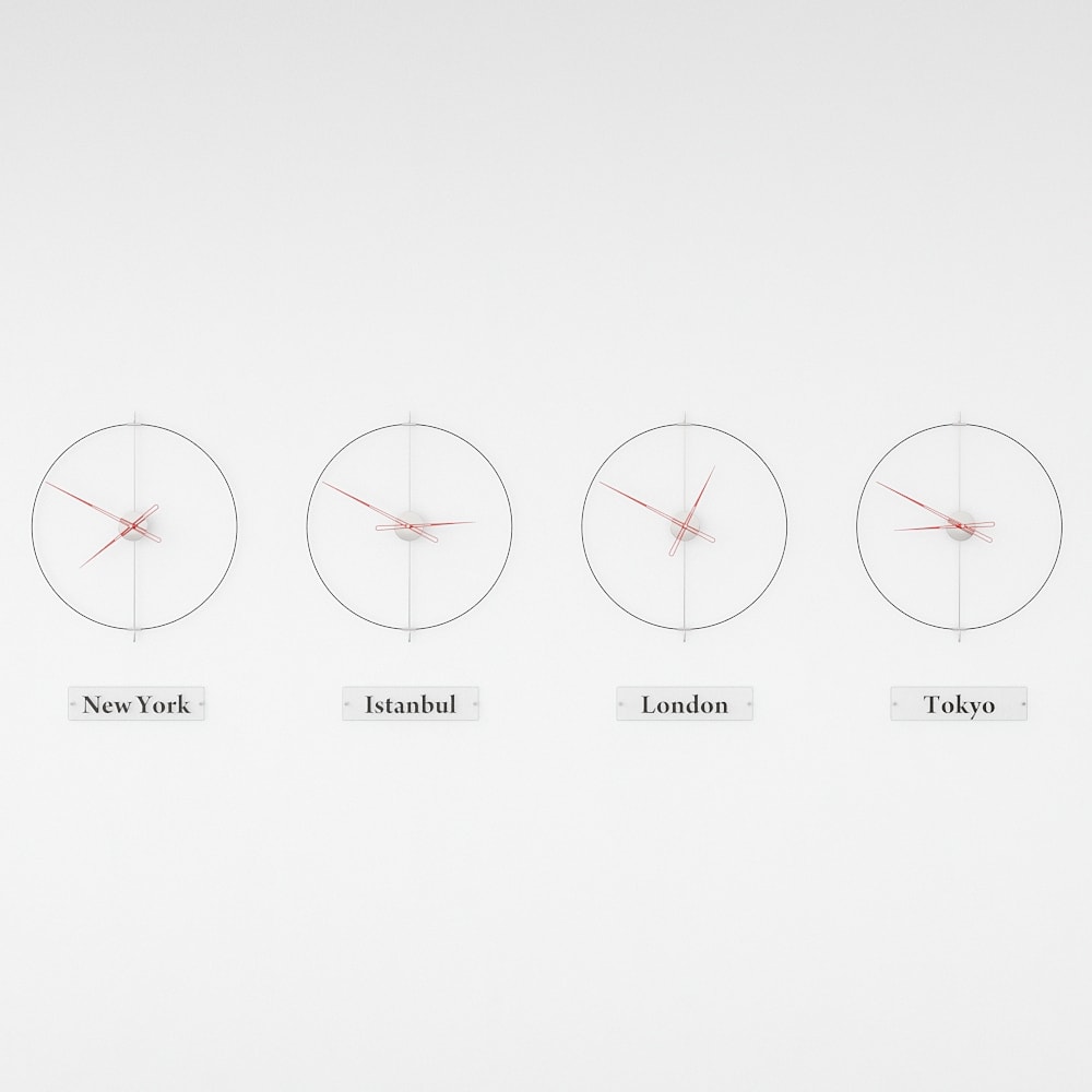 Massa World Time Zone Wall Clock Set – image 29
