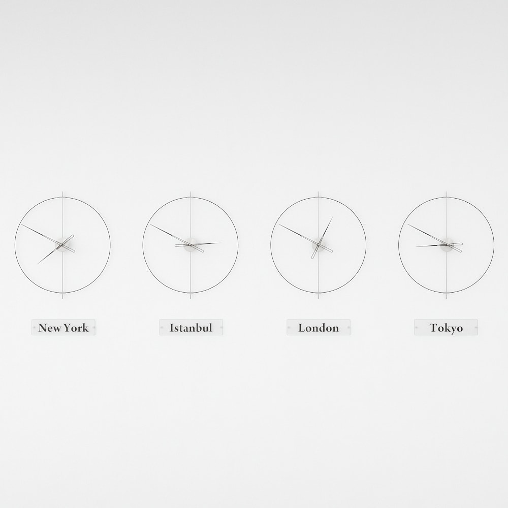 Massa World Time Zone Wall Clock Set – image 30