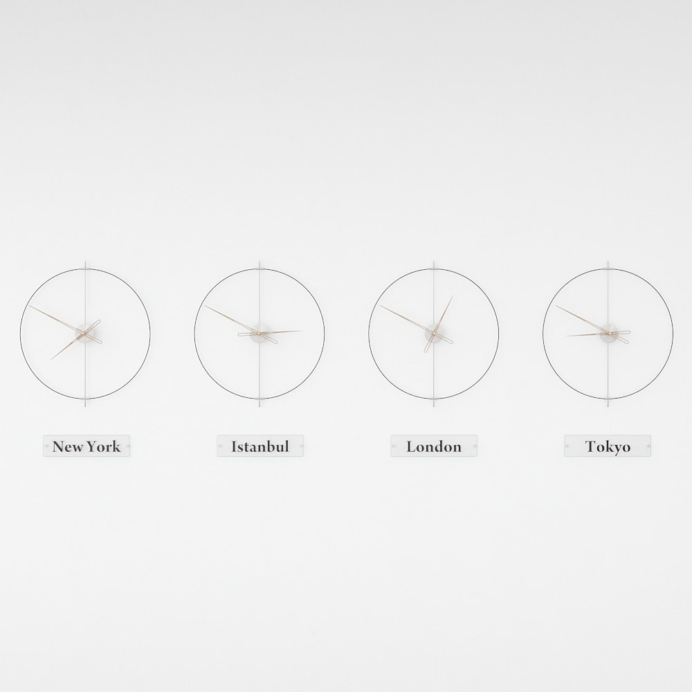 Massa World Time Zone Wall Clock Set – image 31