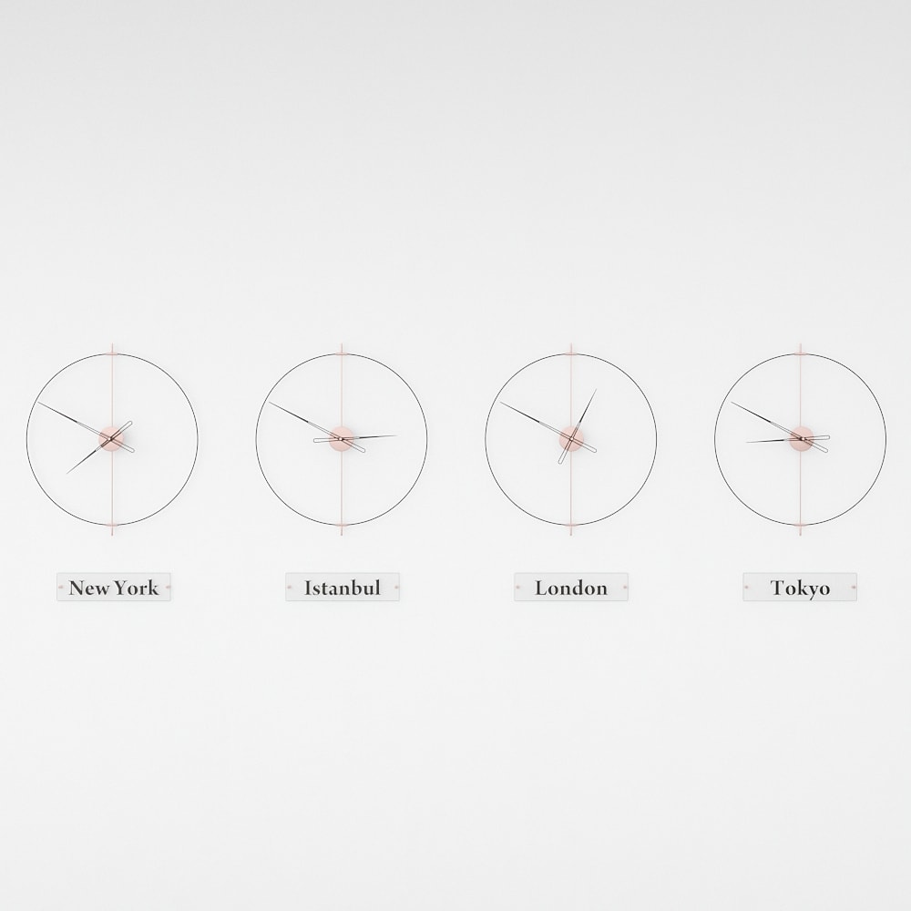 Massa World Time Zone Wall Clock Set – image 32