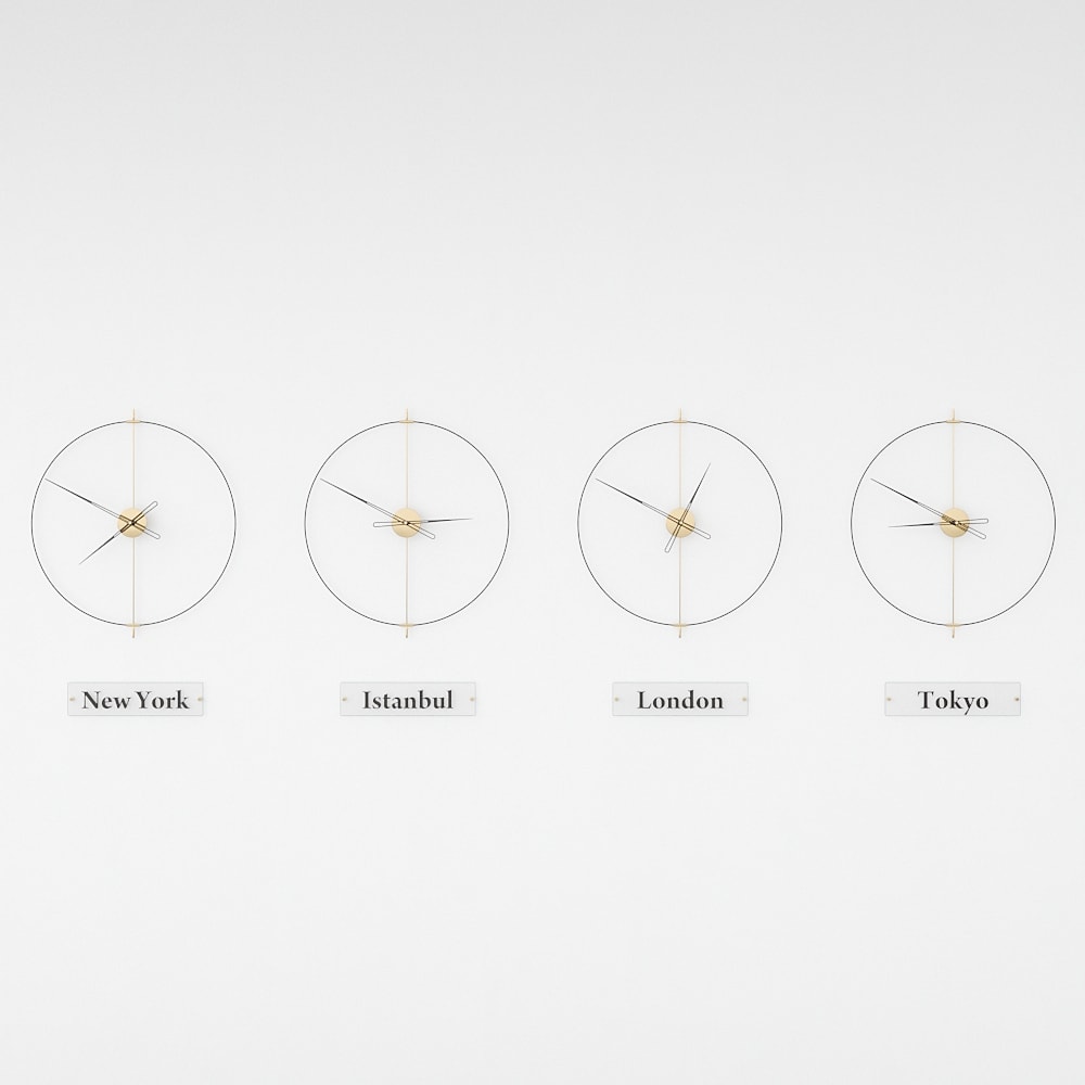 Massa World Time Zone Wall Clock Set – image 22