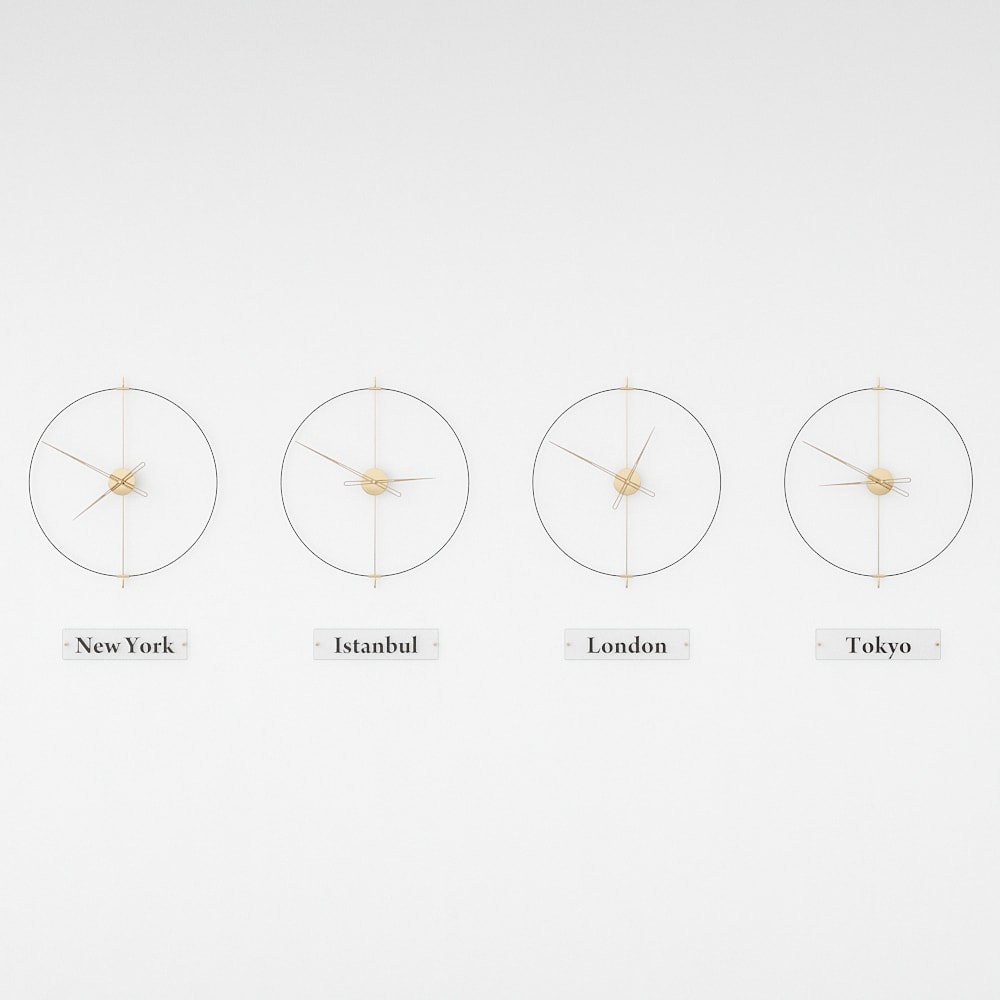 Massa World Time Zone Wall Clock Set – image 23