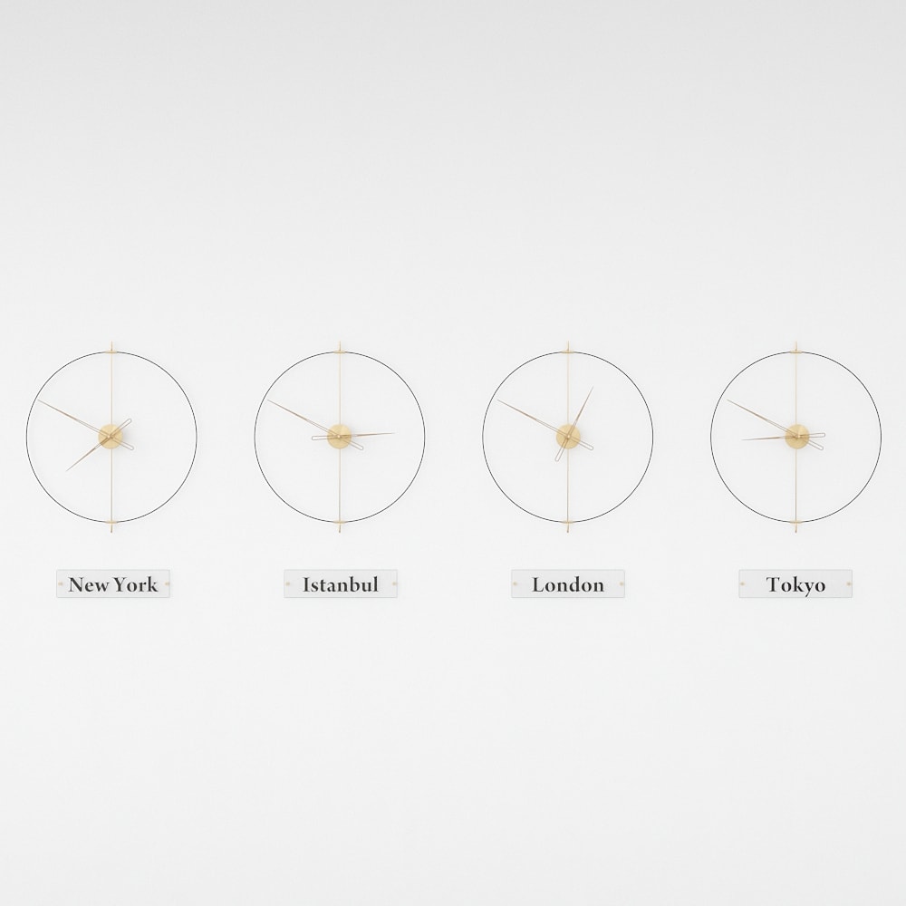 Massa World Time Zone Wall Clock Set – image 25