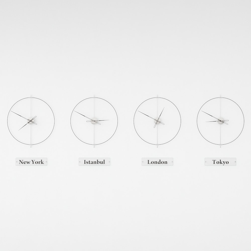 Massa World Time Zone Wall Clock Set – image 26