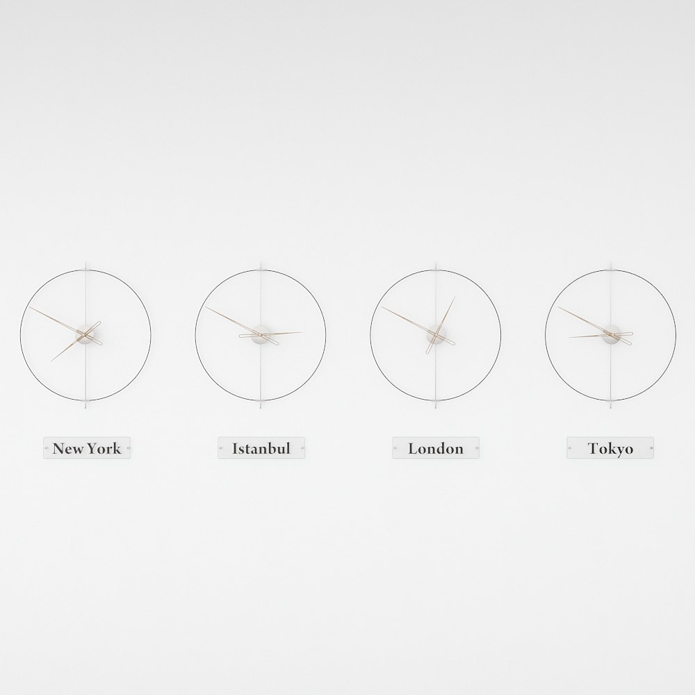 Massa World Time Zone Wall Clock Set – image 27