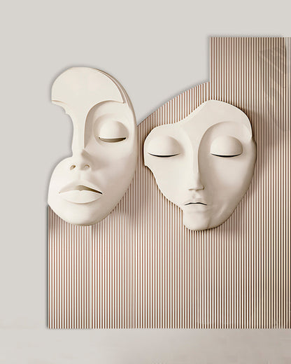 Sculptural Wabi-Sabi 3D Face Wall Relief – image 7