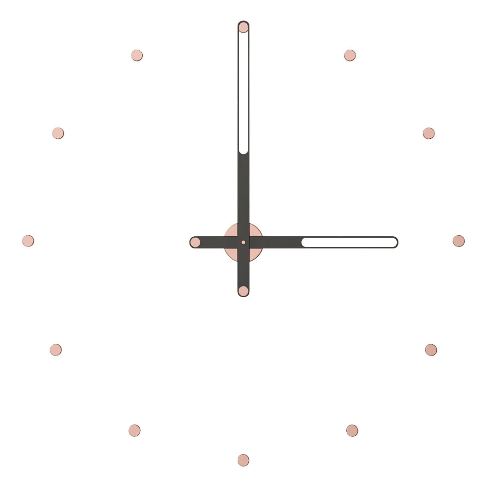 Nilo Index Wall Clock with Hour Markers – image 37