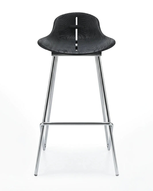 Sculpted Wood Wing Counter and Bar Stool – image 1