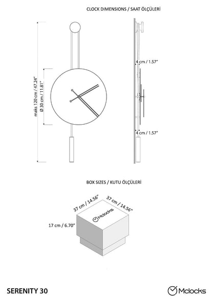 Serena Minimalist Metal Wall Clock – image 32