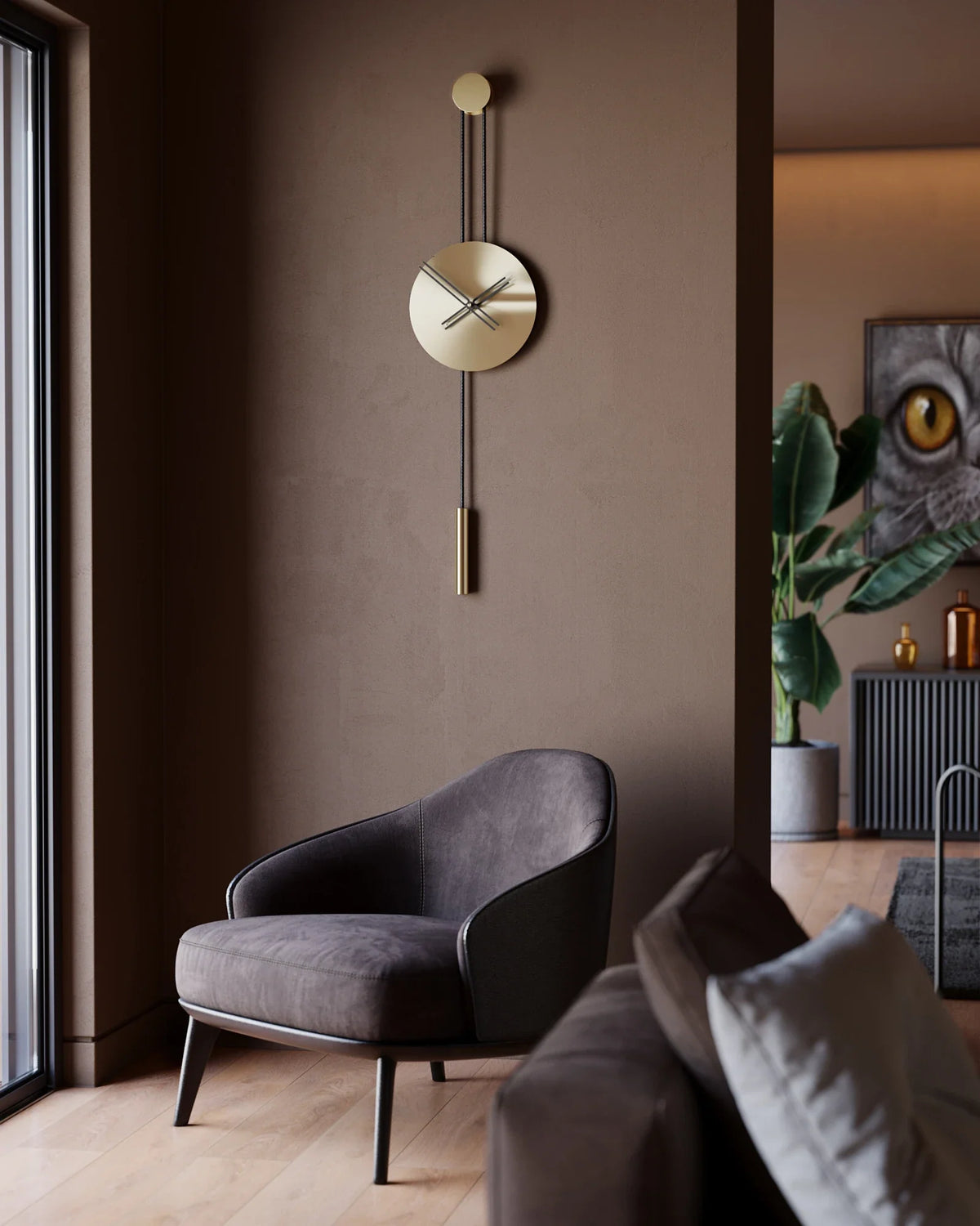 Serena Minimalist Metal Wall Clock – image 2