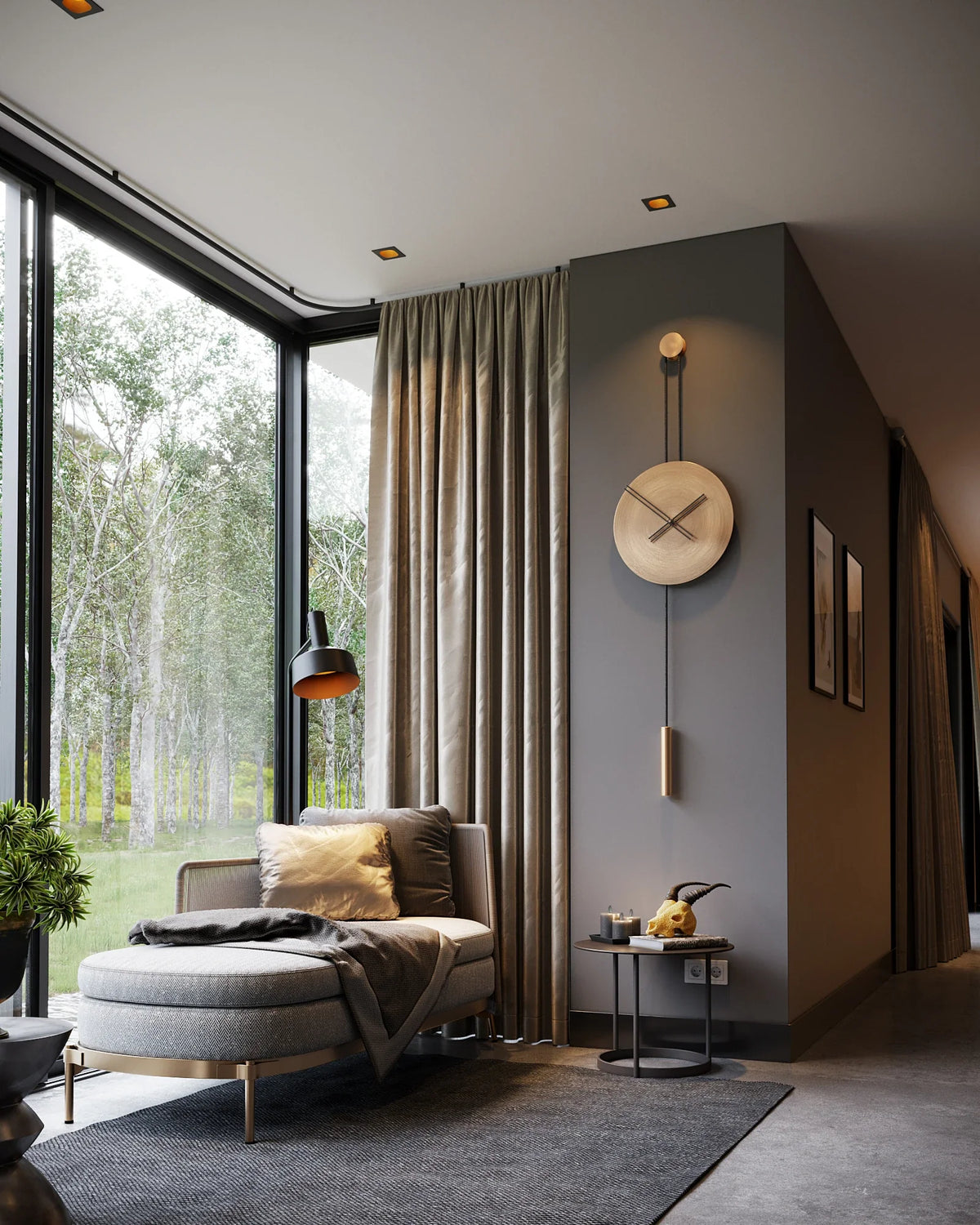 Serena Minimalist Metal Wall Clock – image 17