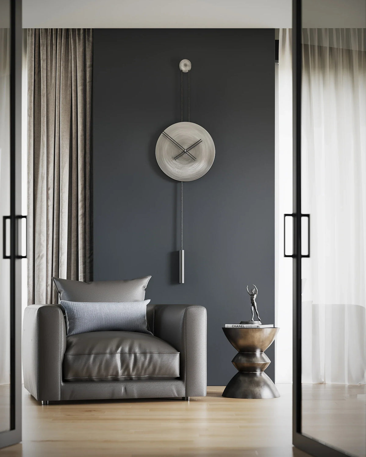Serena Minimalist Metal Wall Clock – image 19