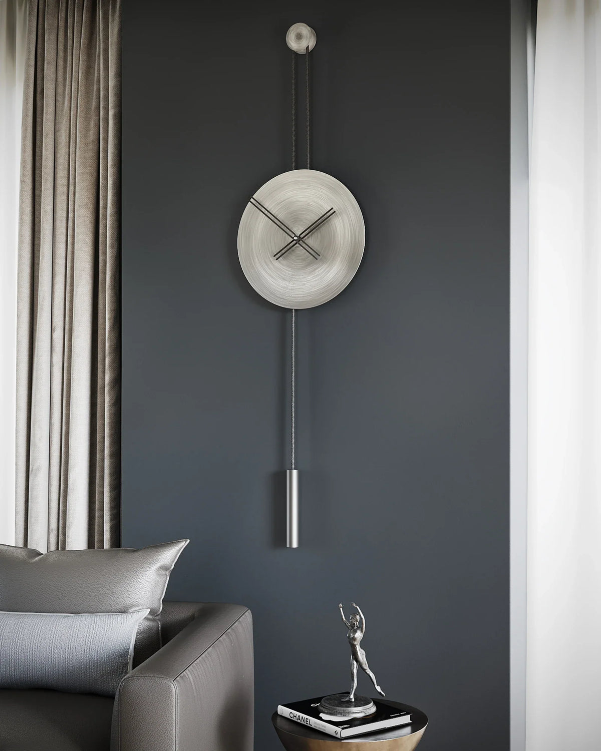 Serena Minimalist Metal Wall Clock – image 20